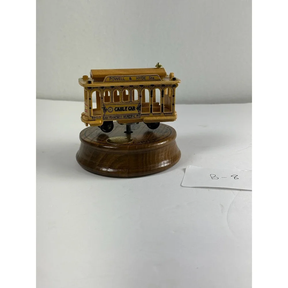 Vintage San Francisco Cable Car Wooden Souvenir Powell‎ & Hyde St. B-8